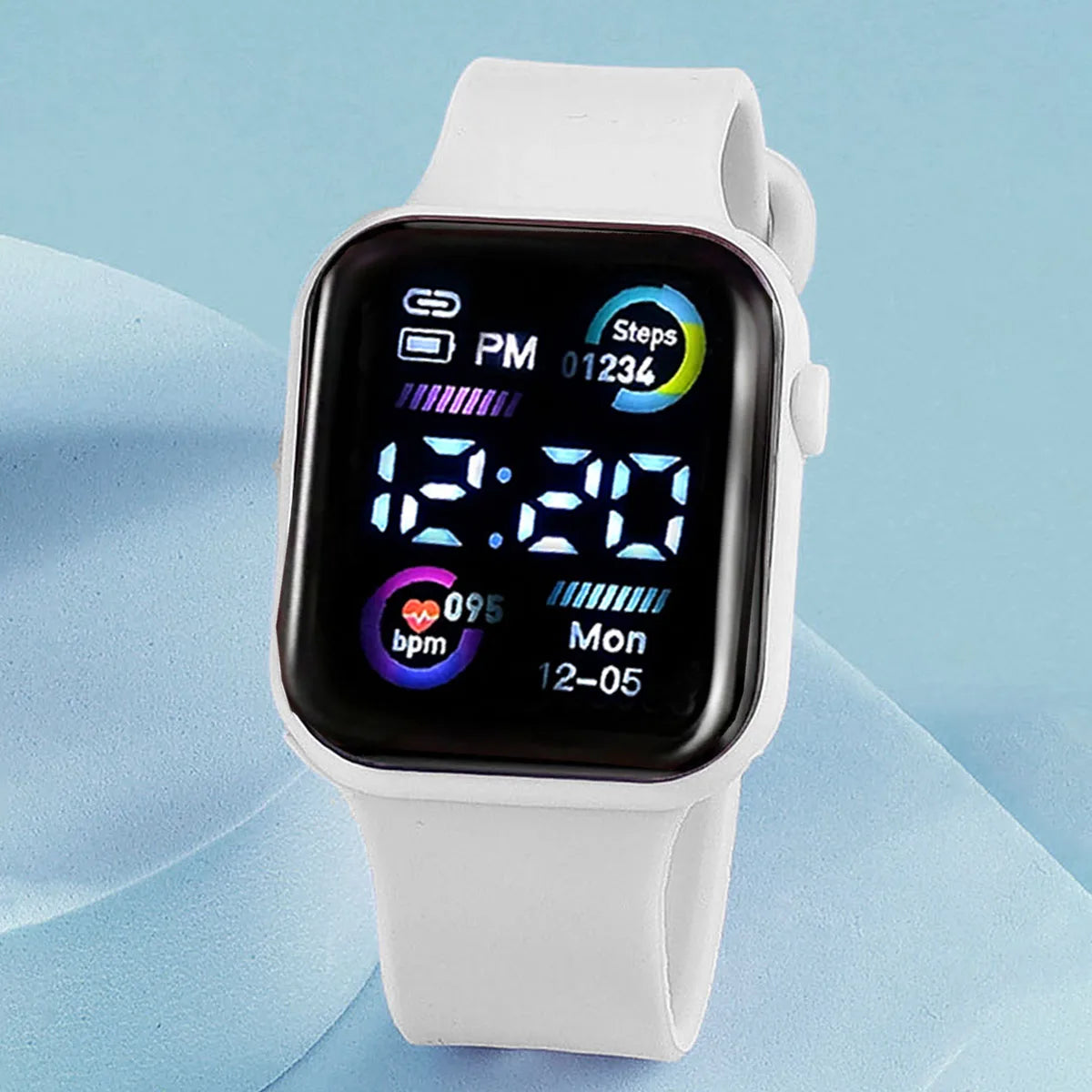 3-Piece Set of Children's Electronic Watches with Led Time Display, No Smart Functions, Exquisite Birthday Gift, Delicate and Cute, for Girls/Boys
