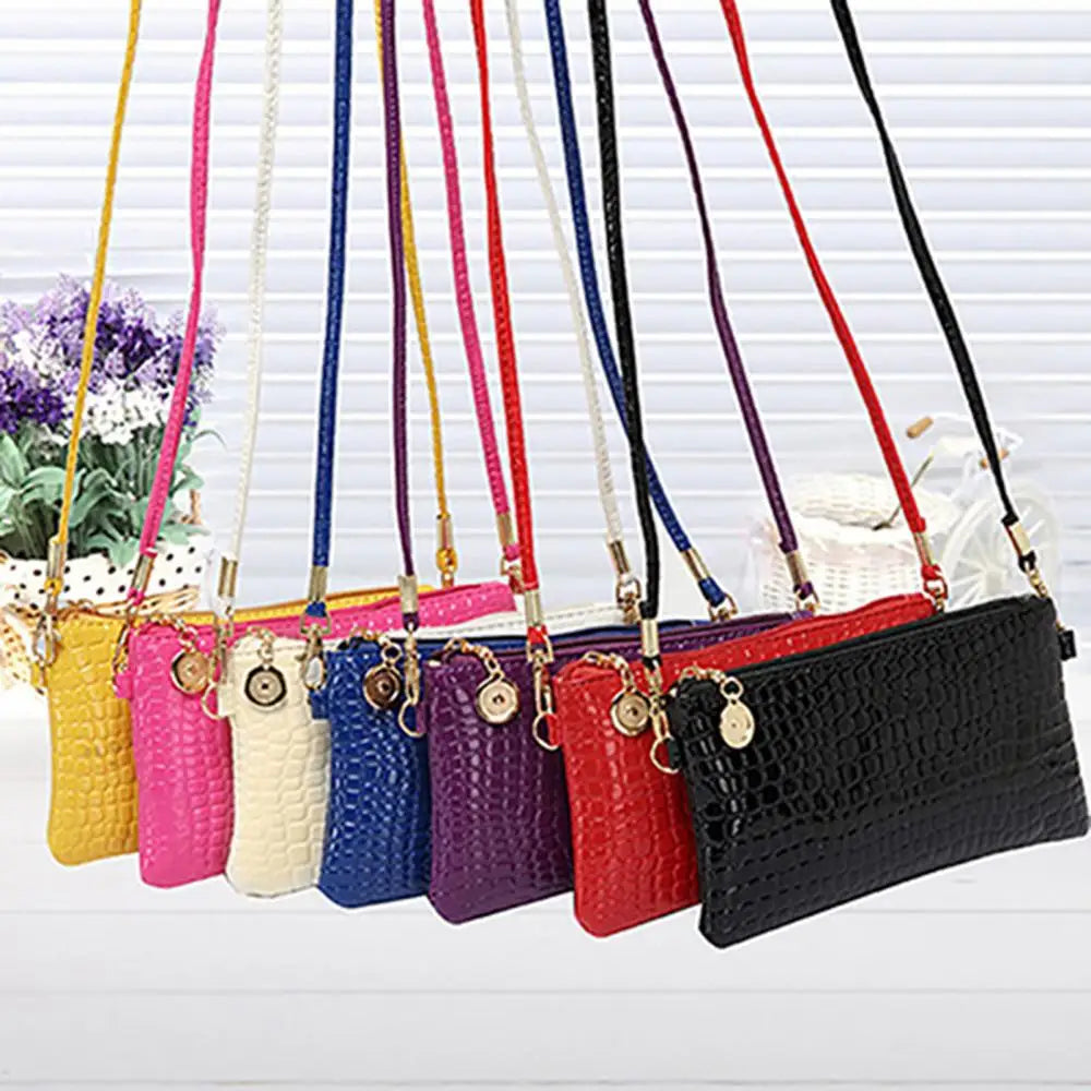 Women's Faux Leather Shoulder Bag – Zipper Tote Handbag with Coin Purse and Card Wallet