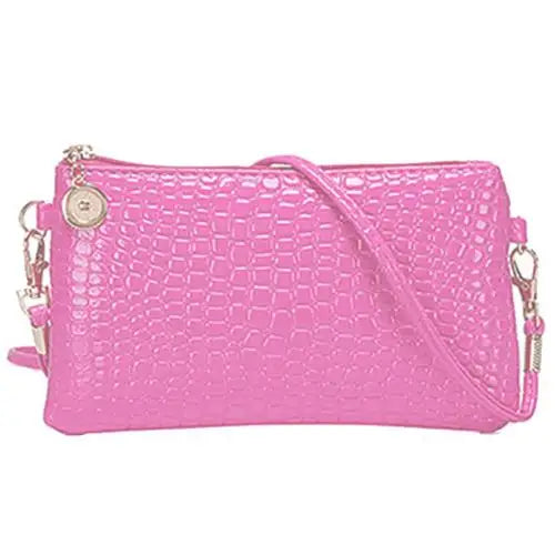 Women's Faux Leather Shoulder Bag – Zipper Tote Handbag with Coin Purse and Card Wallet