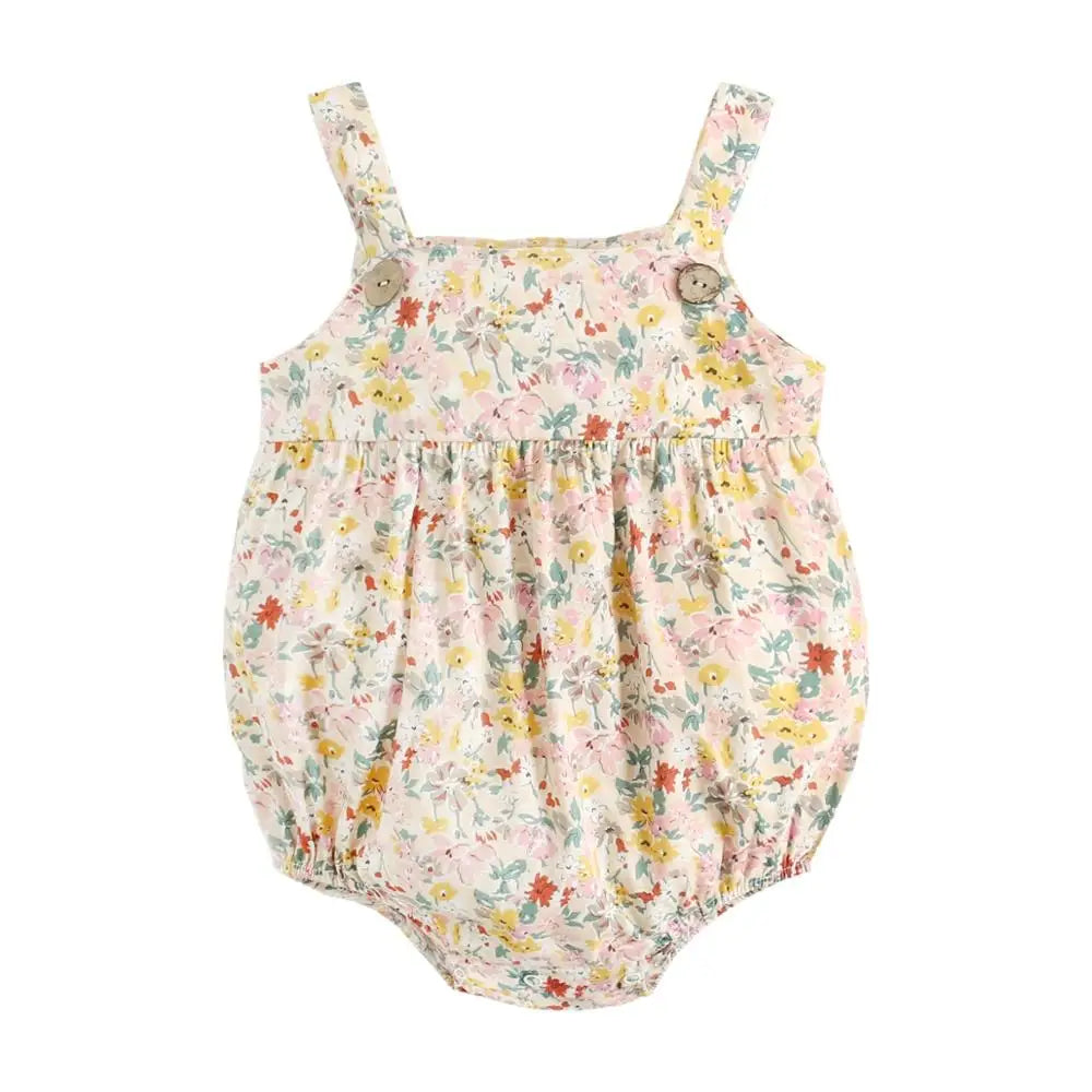 Sanlutoz Baby Girls Summer Sleeveless Bodysuits Cotton Baby Clothing Flower Sweet Toddler Clothes