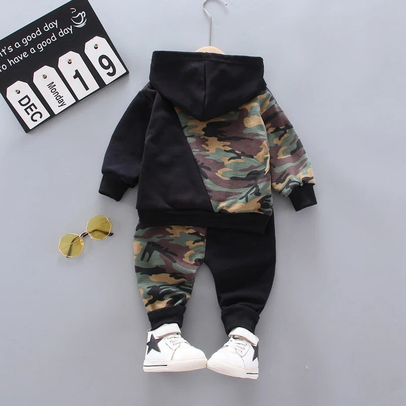 New Spring Autumn Children Clothing Baby Girl Clothes Boys Casual Hooded T-Shirt Pants 2Pcs/Sets Toddler Costume Kids Tracksuits