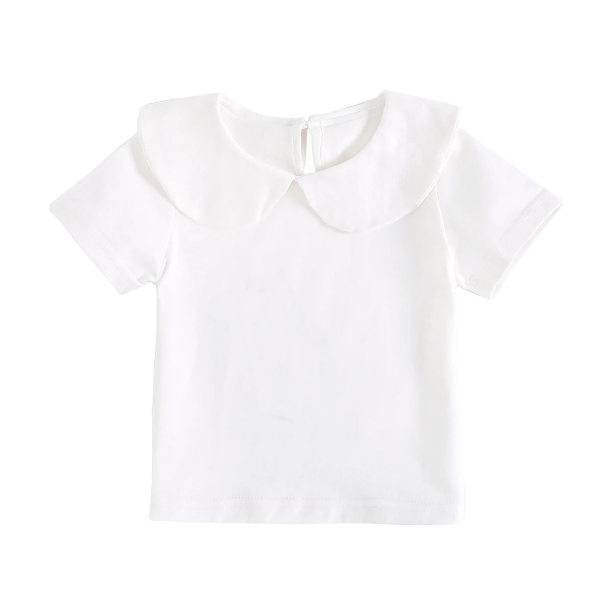 Sanlutoz Soft Cotton Baby Girls T-shirt Cute Infants Tops Clothing White Newborn Toddler Shirts Clothes Casual