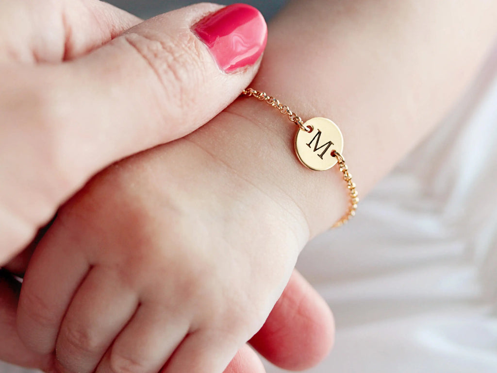 Personalized Cursive Initial Bracelet – Stainless Steel Letter Bracelet