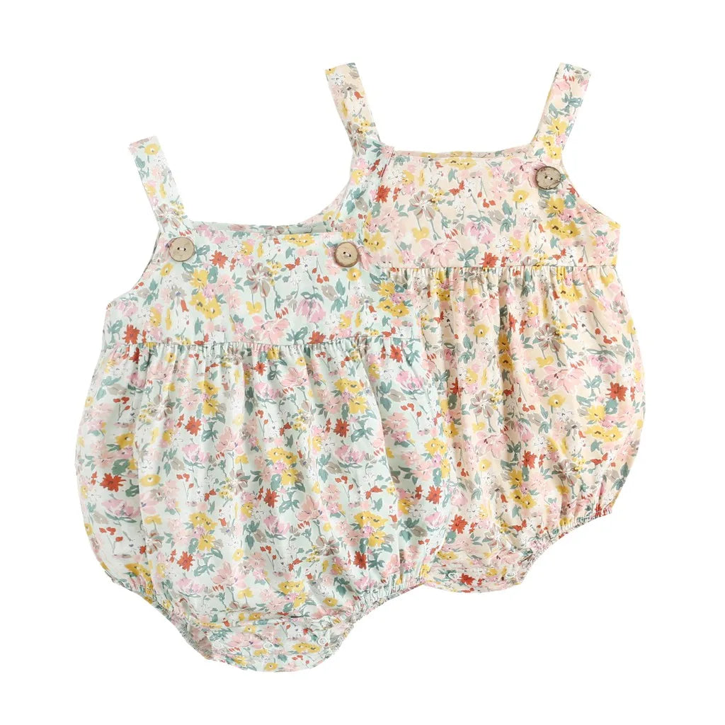 Sanlutoz Baby Girls Summer Sleeveless Bodysuits Cotton Baby Clothing Flower Sweet Toddler Clothes