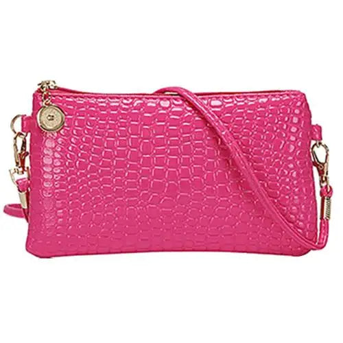 Women's Faux Leather Shoulder Bag – Zipper Tote Handbag with Coin Purse and Card Wallet