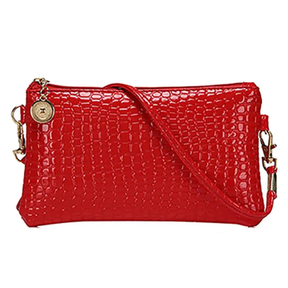 Women's Faux Leather Shoulder Bag – Zipper Tote Handbag with Coin Purse and Card Wallet