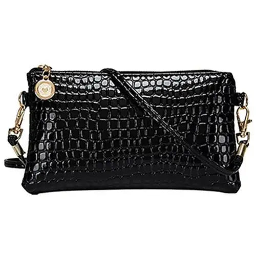 Women's Faux Leather Shoulder Bag – Zipper Tote Handbag with Coin Purse and Card Wallet