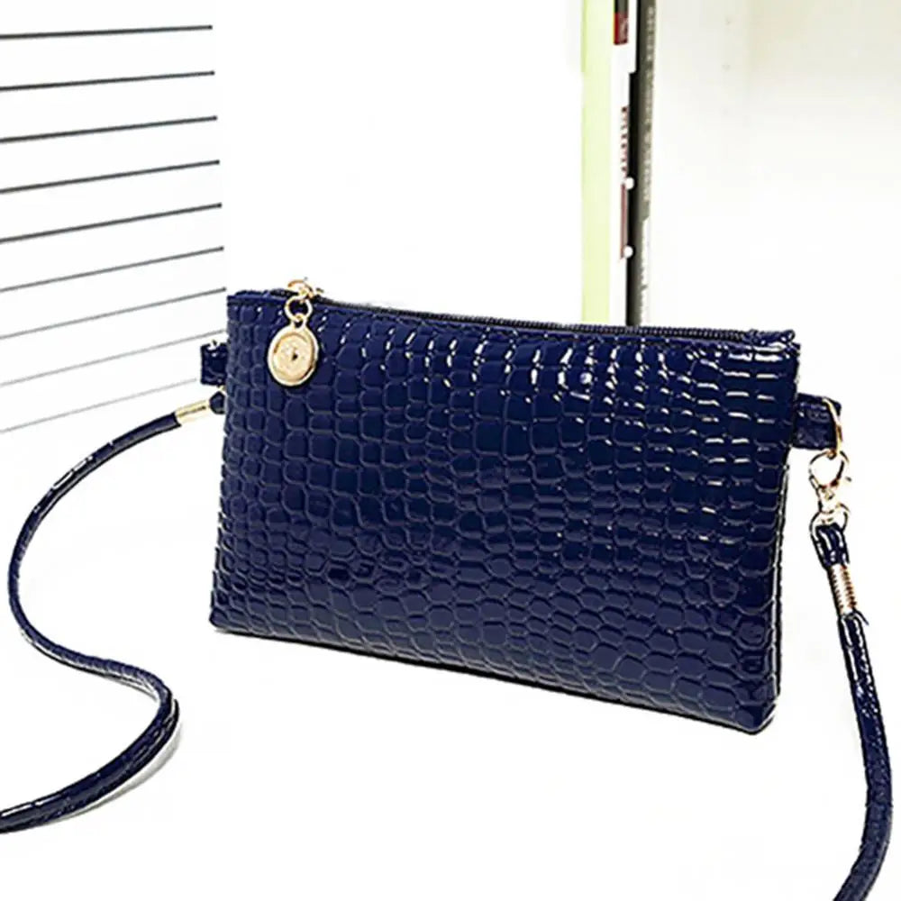 Women's Faux Leather Shoulder Bag – Zipper Tote Handbag with Coin Purse and Card Wallet