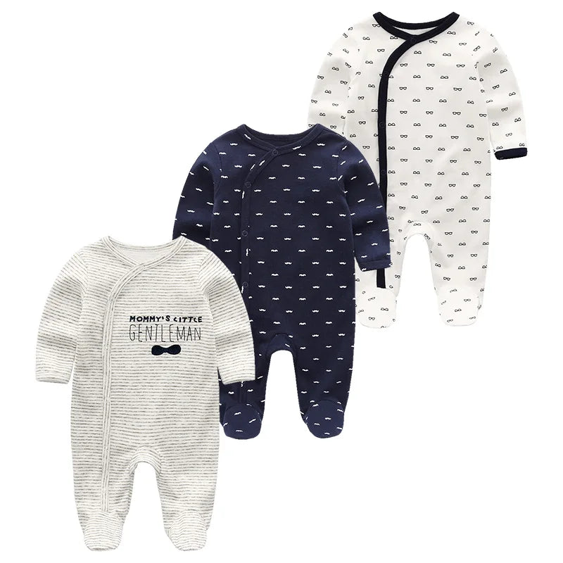0-12Months Baby Rompers Newborn Girls&Boys 100%Cotton Clothes of Long Sheeve 1/2/3Piece Infant Clothing Pajamas Overalls Cheap