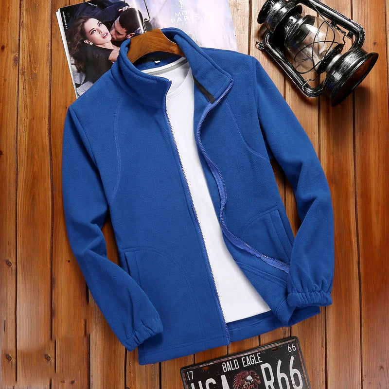 Women’s Fleece Zip-Up Jacket – Warm Casual Cardigan for Outdoor Wear