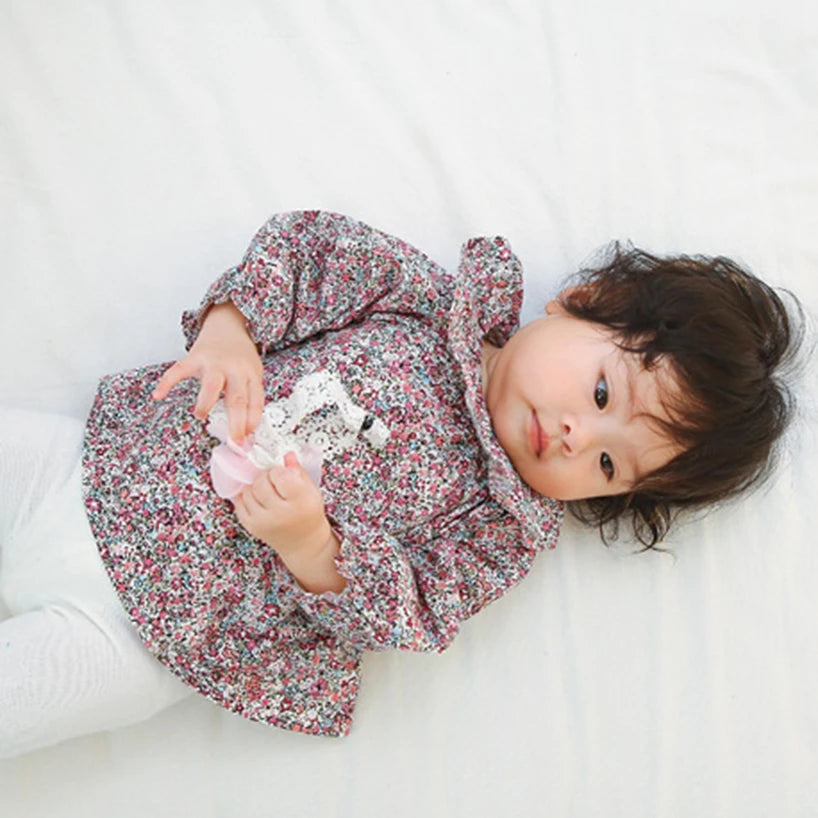 0-24m Baby Girls Ruffles Summr Shirt Tops Cotton Long Sleeve Lace Blouses Infant Newborn Baby Tops Children Shirts Baby Clothing