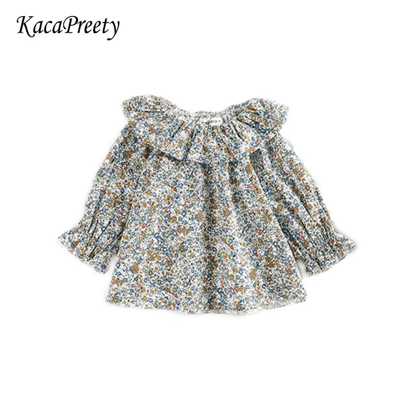 0-24m Baby Girls Ruffles Summr Shirt Tops Cotton Long Sleeve Lace Blouses Infant Newborn Baby Tops Children Shirts Baby Clothing