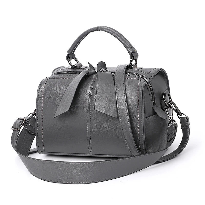 Women's Small PU Leather Shoulder Bag – Soft Leather Travel Tote and Messenger Bag