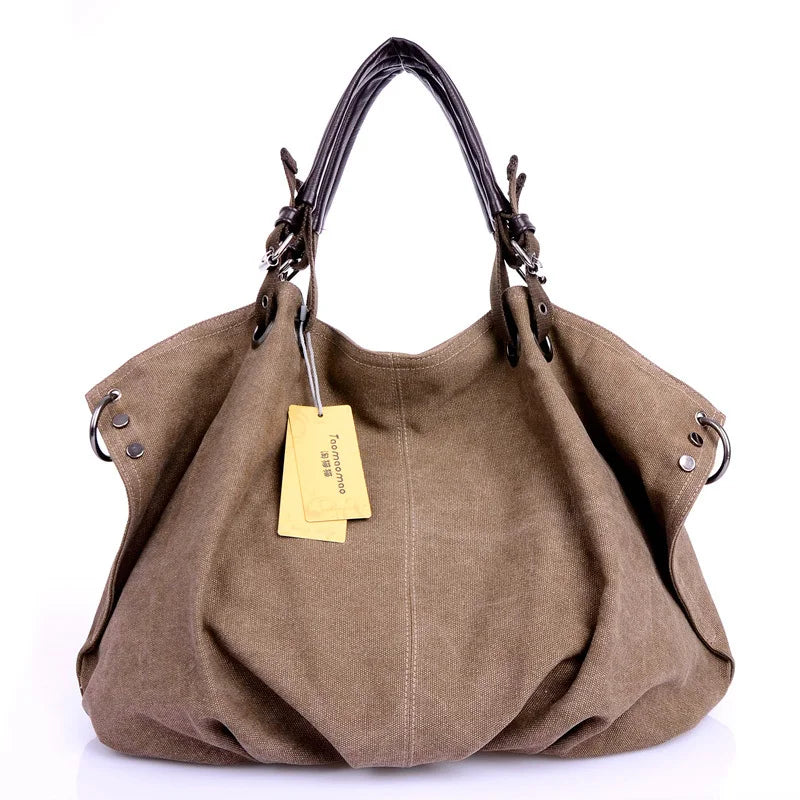 Women Canvas Messenger Bags Handbags Female Tote Bolsas Femininas Ladies Shoulder Crossbody Bags Women's Top-Handle Bags