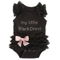 Citgeet Black Kids Baby Girls Clothes Lace Tulle Ruffles Bow Cotton Romper Jumpsuit Outfits Summer Clothing