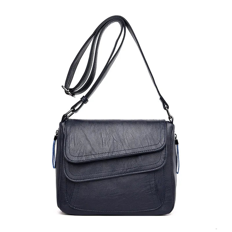 Women's Soft Leather Shoulder Bag – Elegant Spring Crossbody Handbag