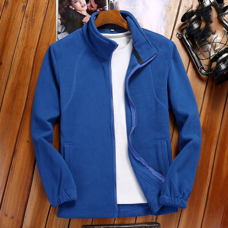 Women’s Fleece Zip-Up Jacket – Warm Casual Cardigan for Outdoor Wear