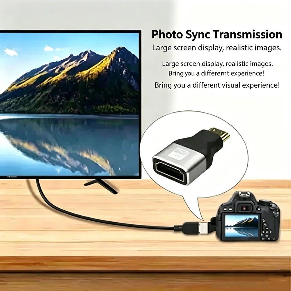 Mini HDMI-Compatible Male to Female Adapter Converter 1080P 2K 4K Video Cable for Mini PC HDTV HD Camera 5504