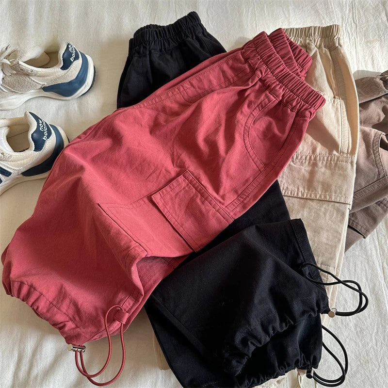 Kids’ Wide-Leg Cargo Pants – Casual Trousers for Boys and Girls