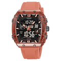 LOQNCE  98003 Male montre homme Hour Sport Watches Digital Double Time Chronograph Watch Mens LED Week Display Wristwatches