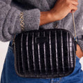 Women's PU Leather Square Crossbody Bag – Stylish Shoulder Messenger Handbag