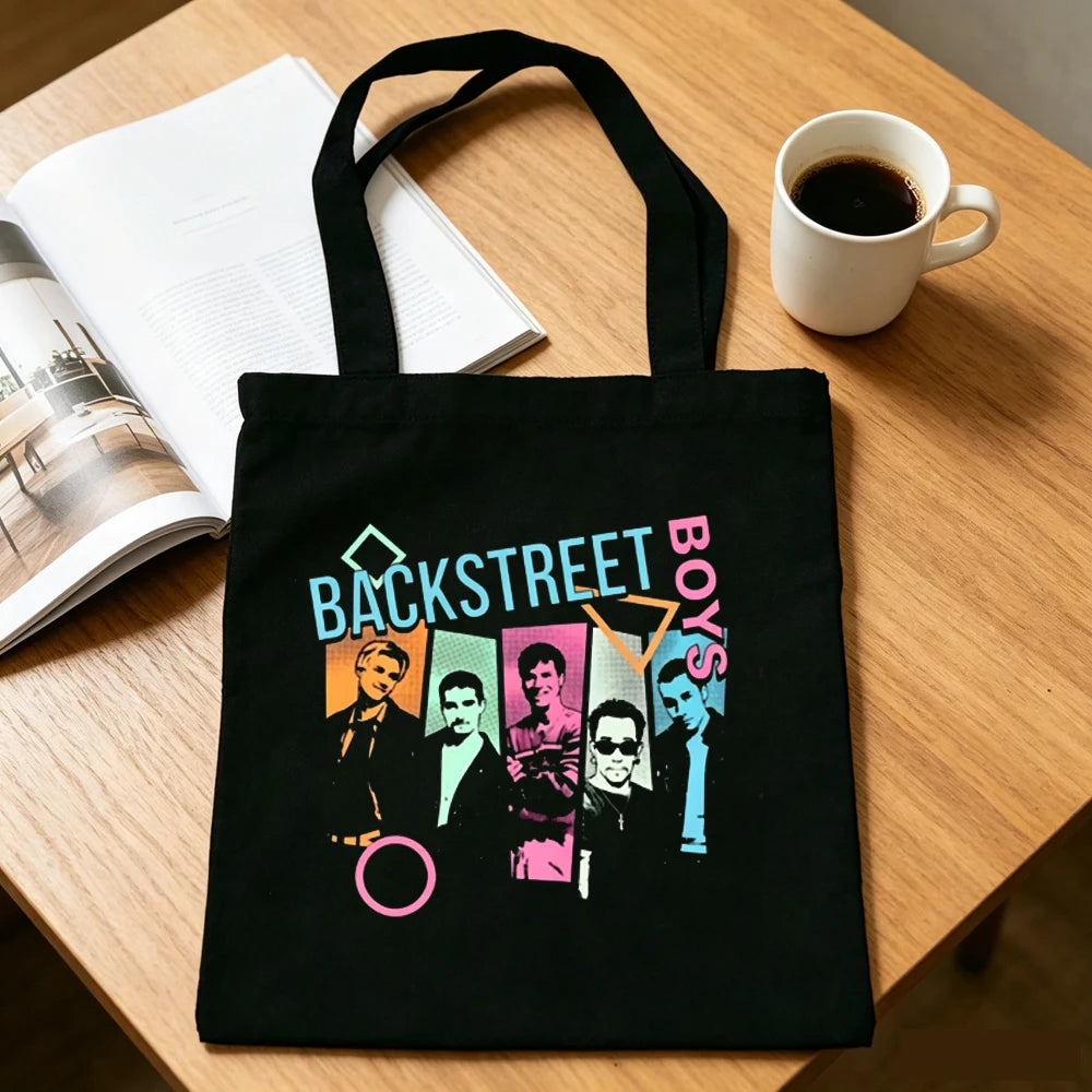 Backstreet Boys tote bag shoulder  foldable sac cabas shopper shopping woman