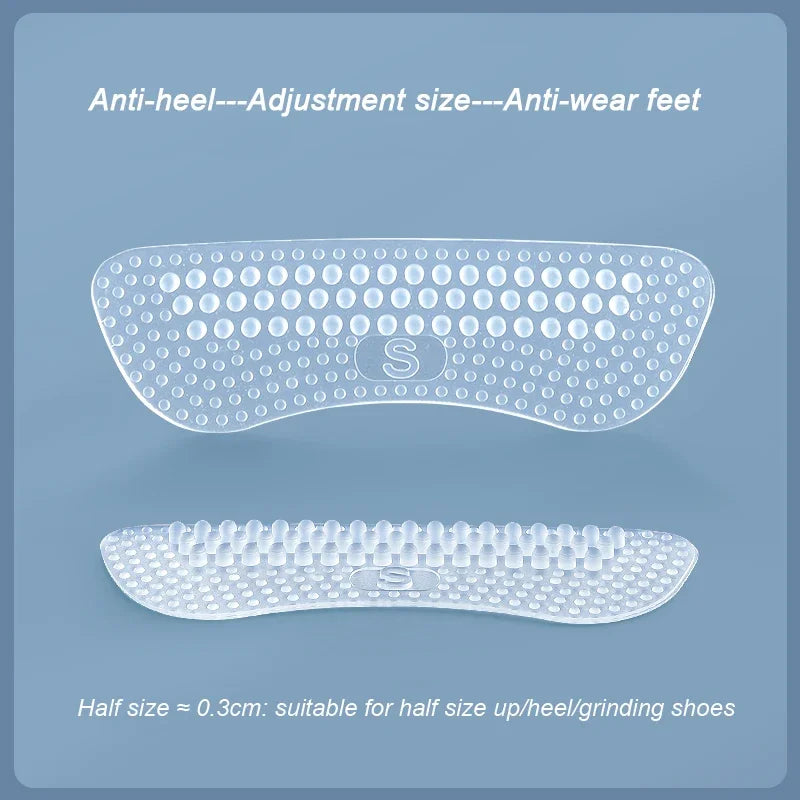 Upgrade Silicone Heel Stickers Heels Grips for Women Men Anti Slip Heel Cushions Non-Slip Inserts Pads Foot Heel Care Protector