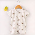 Newborn Baby Clothing Boy Girl Baby Clothes Items Cotton Bodysuit Summer Short Sleeve Romper Infant Toddler Sleepwear