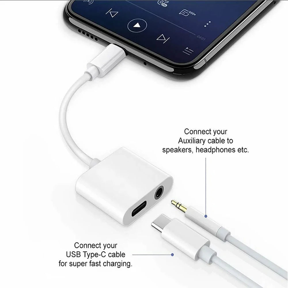 USB C to 3.5mm Jack Aux Cable Converter 2 in 1 Audio Adapter For Samsung Xiaomi Huawei Headphones Audio Cable Connector Splitter