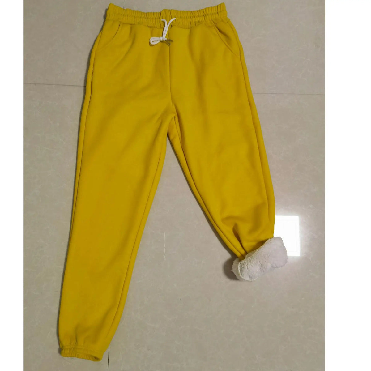 Women’s Fleece-Lined Joggers – High-Waisted Warm Sweatpants with Drawstring