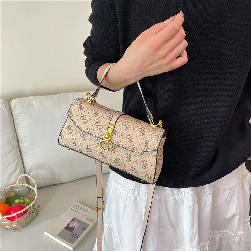 Square Satchels Diaper Bag For Women Vintage Casual Simple Fashionable Shoulder Bag Commuter Tote Messenger Purse High End