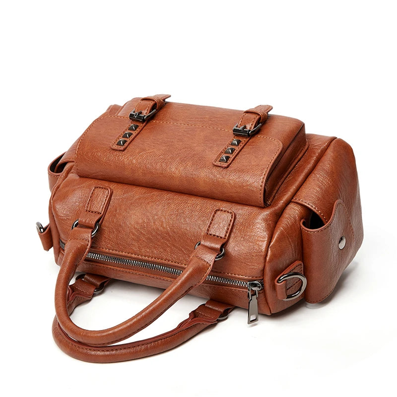 Women's Faux Leather Tote Bag – Stylish Crossbody Shoulder Handbag