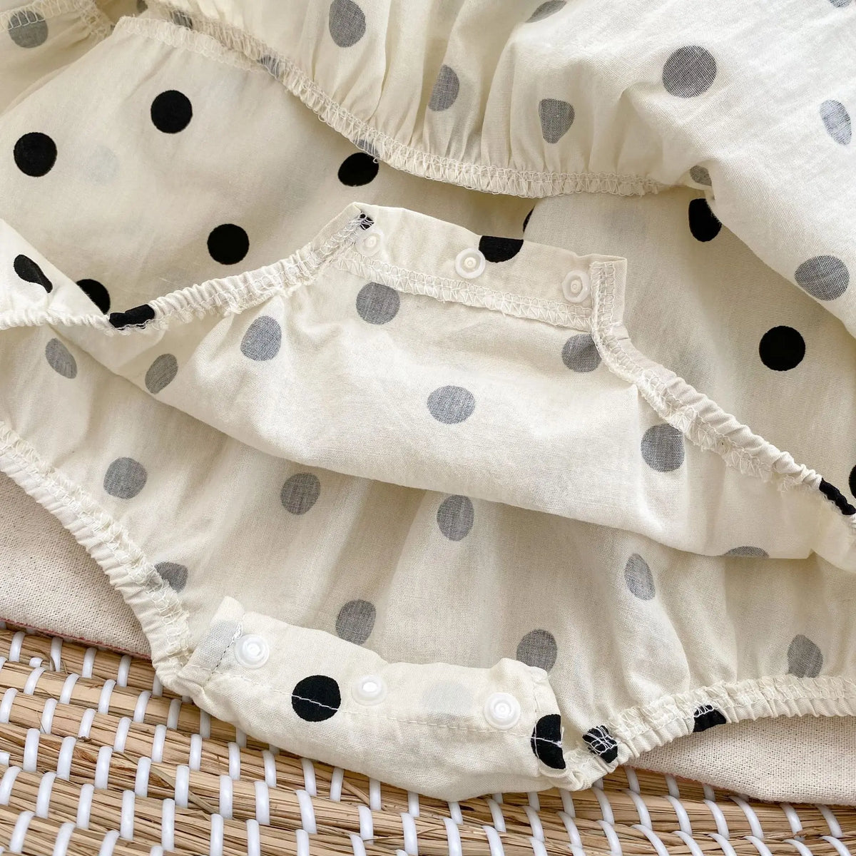 Summer Baby Girl Clothes Cute Bow Tie Baby Infant Clothes Dot Princess Romper Dress Summer Clothing