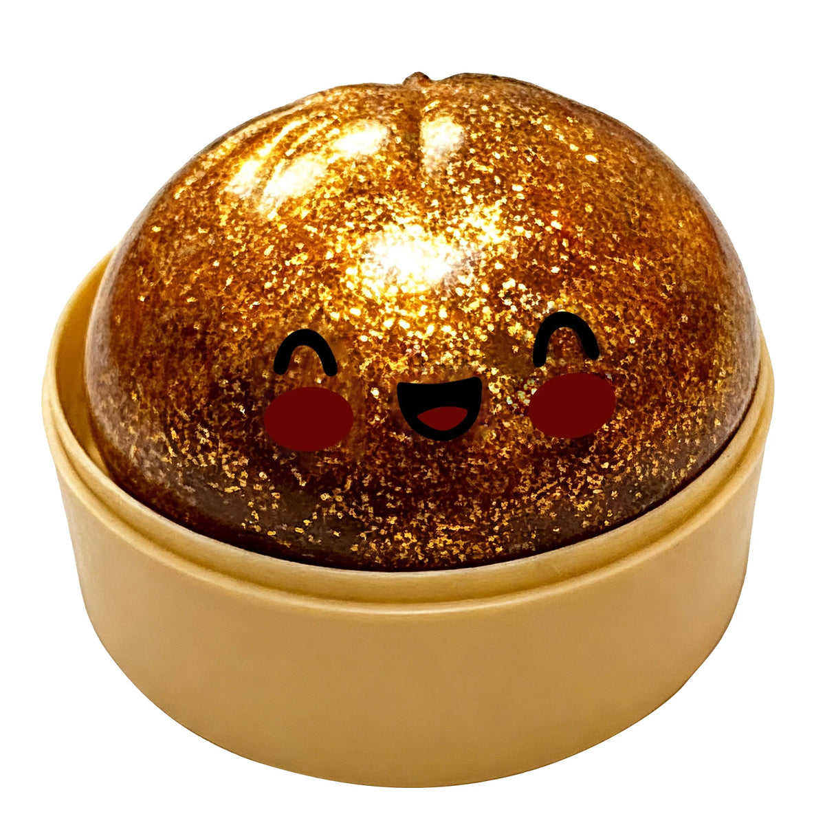 Premium Steamed Bun Squishy Toy – Slow Rising Glitter Stress Ball, Soft Elastic Sensory Squeeze Reliever Home Office Desk Decor