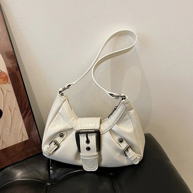 Women's Leather Tote Bag – Casual Zipper Shoulder Handbag