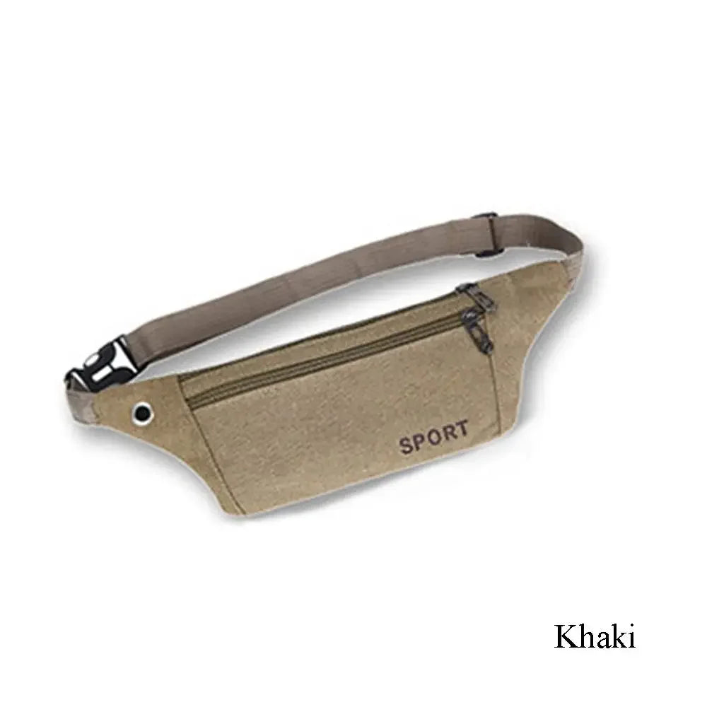 Multi-Pockets Fanny Pack Pouch Bag Women/Men Waist Packs Hip Purse Satchel Canvas Belt Bags Casual Wallet