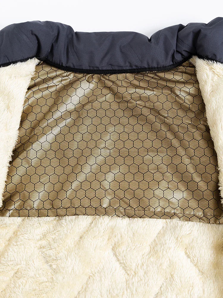 Men's Mid-Length Quilted Winter Parka – Thick Fleece-Lined Padded Coat