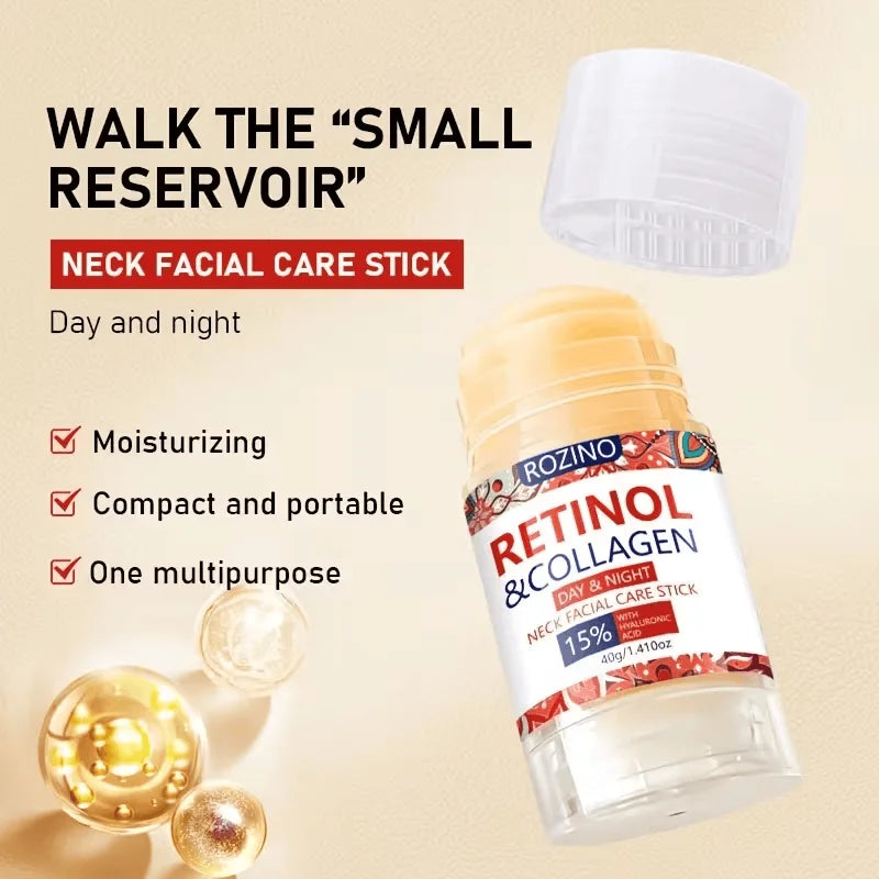 1Pcs/2Pcs/3Pcs Retinol Facial and Neck Care Stick, Cares for the Facial and Neck Areas, Dual Summer Benefits, Rich in Deeply Moisturizing Ingredients, Leaving Skin Soft and Hydrated Suitable for Dry Skin, Makes Skin Look Smoo