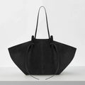 Vintage Faux Suede Tote Bags For Women Luxury Designer Handbags And Purses New In Ruched Large Capacity Underarm Shoulder Bags