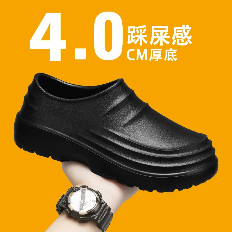 Men's Chef Shoes Summer Spring and Autumn Slippers Men Kitchen Shoes Couple Waterproof Shoes Women Chef Shoes EVA Man Sandals