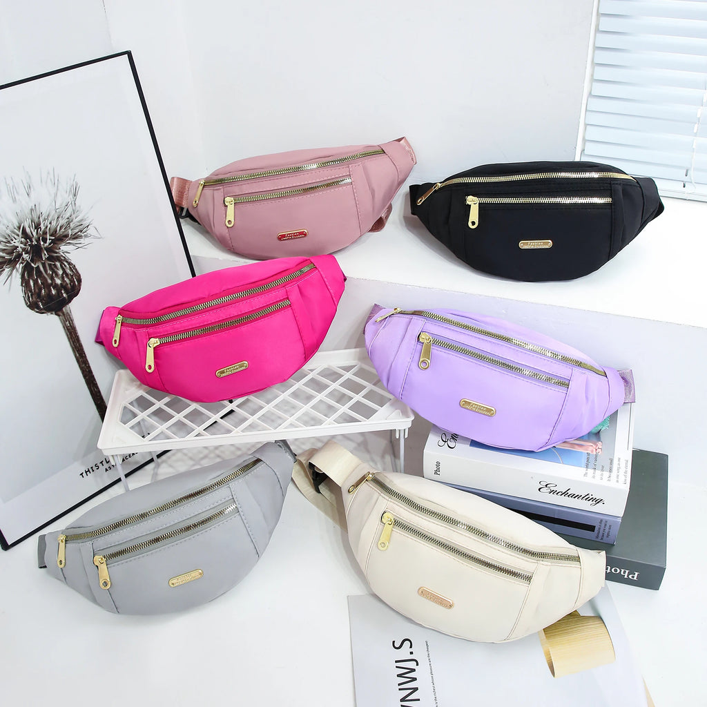 Women Sports Waist Bag Multi-Layer Fanny Pack Phone Essentials During Outdoor Activities Crossbody Purse Sports Chest Bag