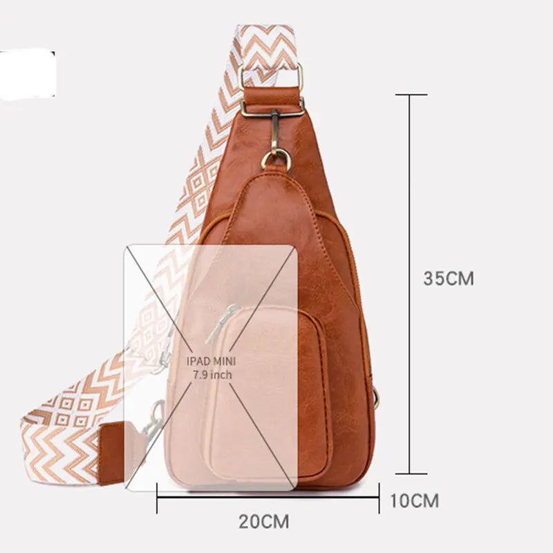 Bags for Women Newly Women Chest Pack Female Sling Bags Crossbody Waterproof Shoulder Chest Bag Casual PU Leather Messenger Pack