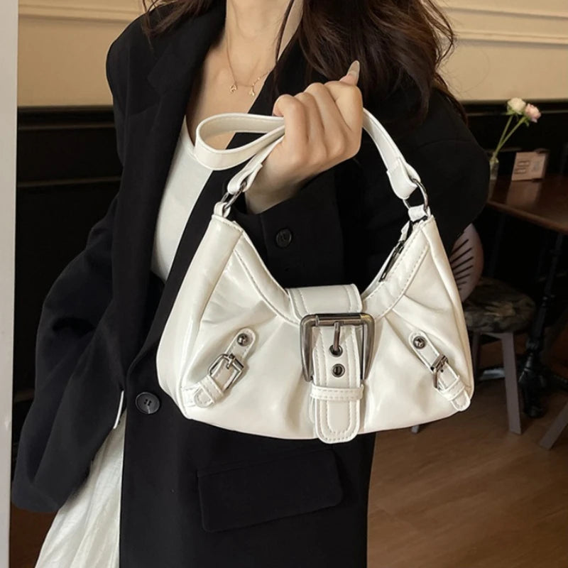 Women's Leather Tote Bag – Casual Zipper Shoulder Handbag