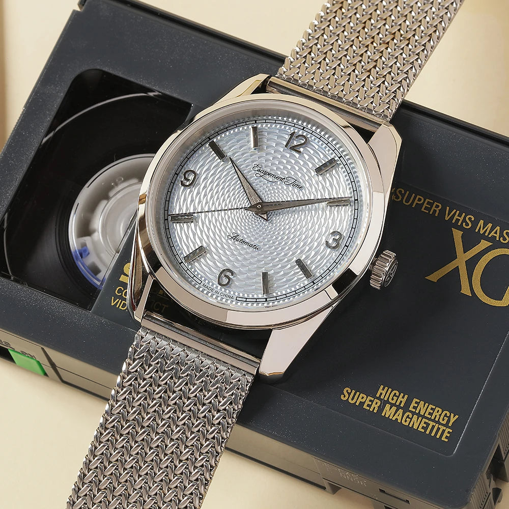 【Escapement Time】Automatic Mechanical Watch Miyota 8315 Light blue dial Sapphire 60 hours of power