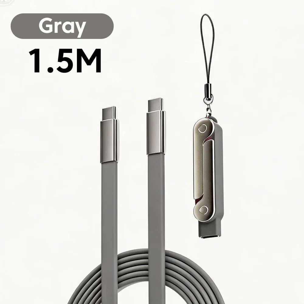 240W Type C Fast Charging Foldable Mobile Phone Holder Data Cable Multi-Angle Adjustment Charging Phone Holder PD Usb Cable