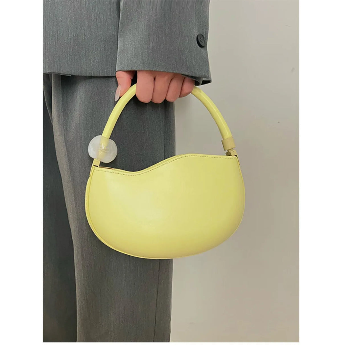 Senior Sense Women Hand Bag 2023 New Fashionable Niche Design Bag Casual Simple Solid Color Sweet Shoulder Crossbody Bag