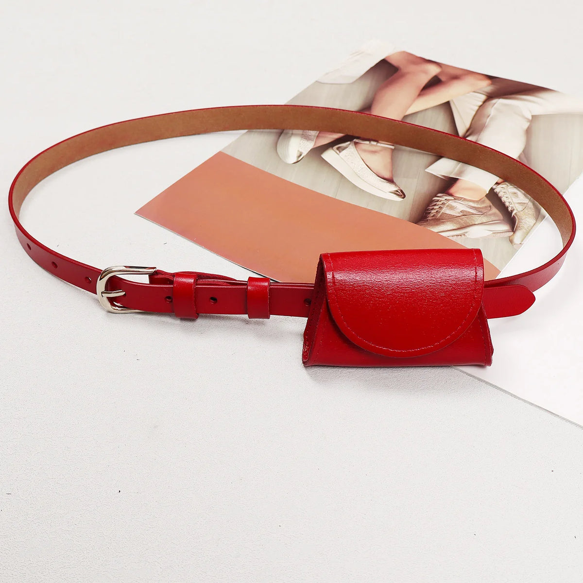 Mini Flap Waist Packs for WOmen Real Cow Leather Waist Belts with Lipstick Keys Purse Bag Cute Cowskin Fanny Pack Sac Femme