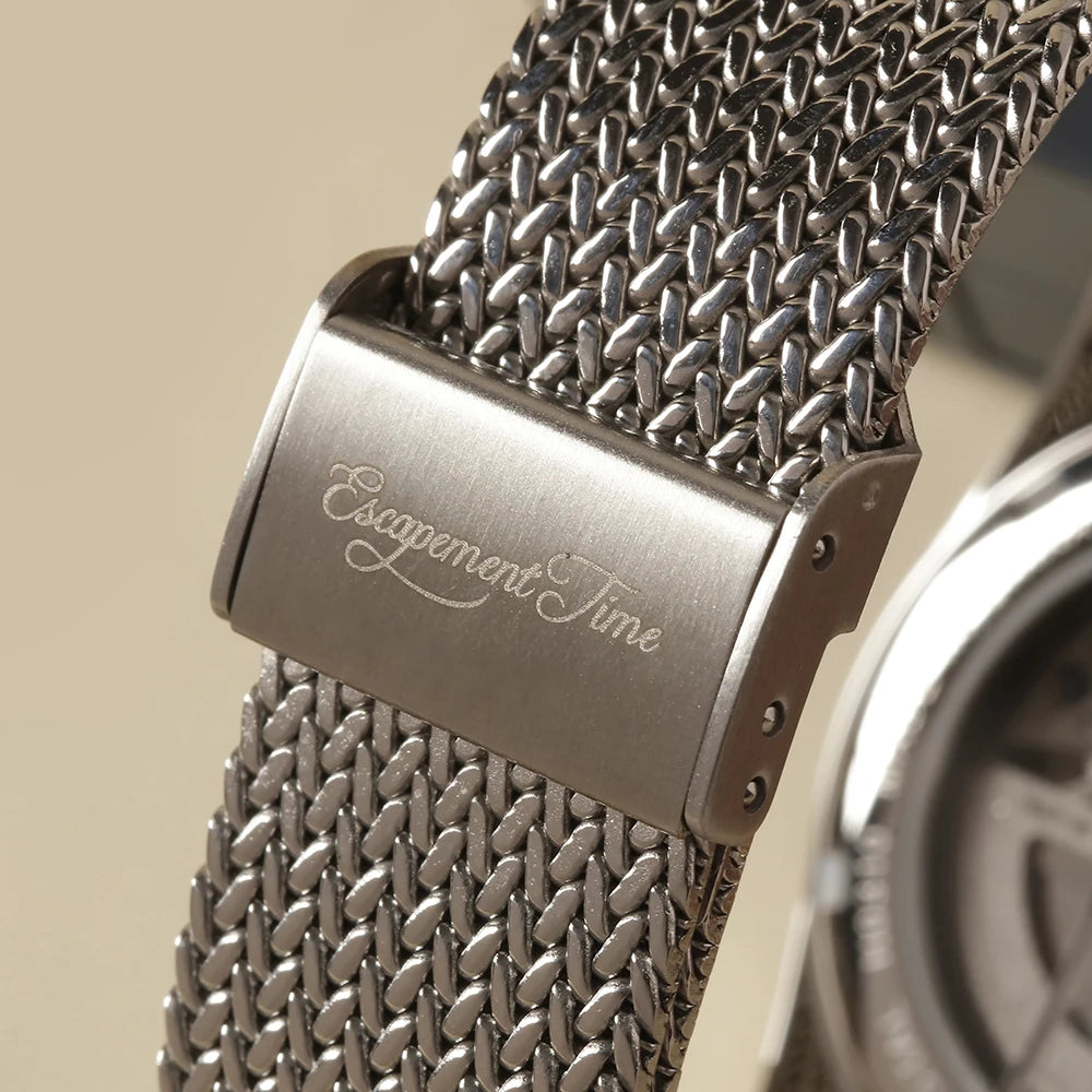 【Escapement Time】Automatic Mechanical Watch Miyota 8315 Light blue dial Sapphire 60 hours of power