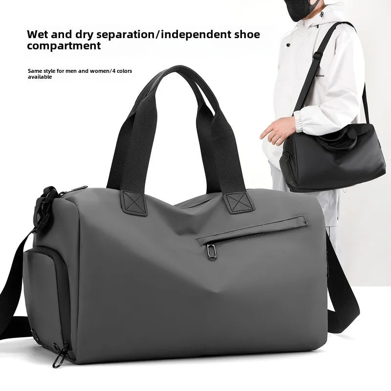 Large Capacity Waterproof Travel Bag – Sports and Weekend Bag with Dry-Wet Separation