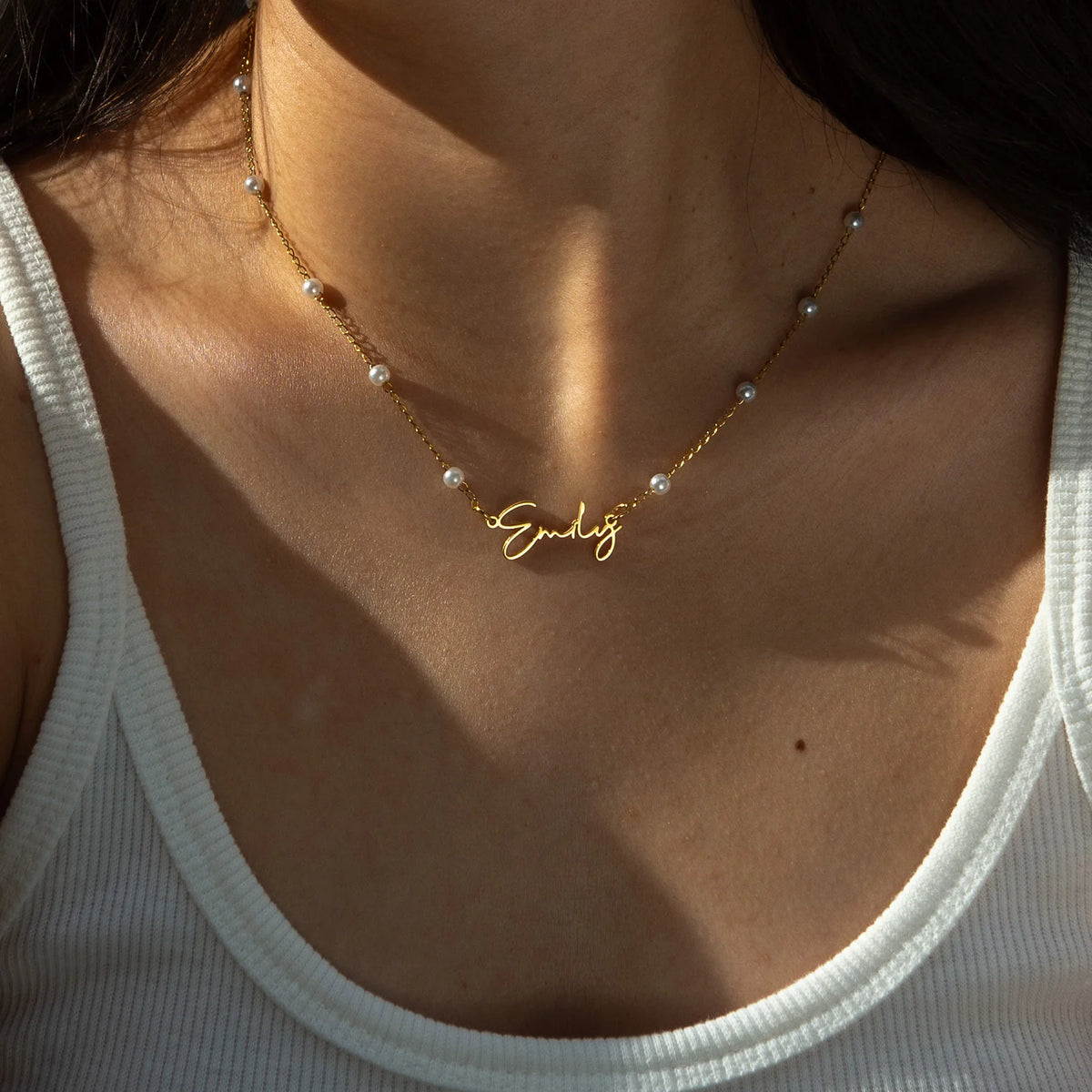 Personalized Name Necklace – Stainless Steel Beaded Snake Chain for Men & Women